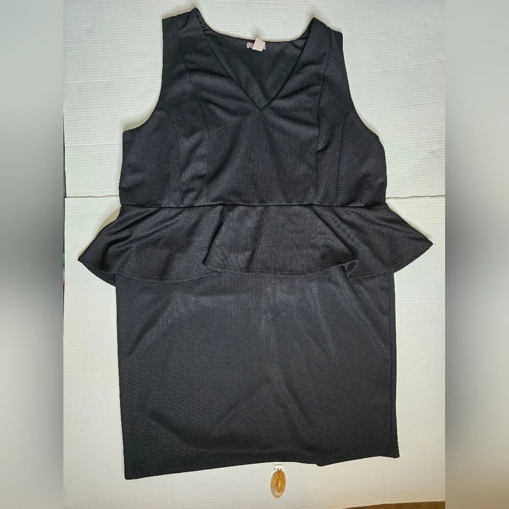 peplum dress h&m Women's White/black Peplum Bandeau Dress